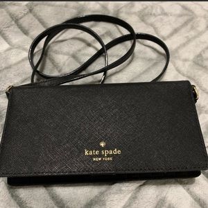Black Kate Spade Cross Body Wallet